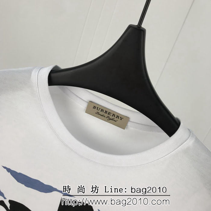 BURBERRY巴寶莉 官網同步 19早春新款 騎士拼色印花短袖 高版本男女同款 ydi2155